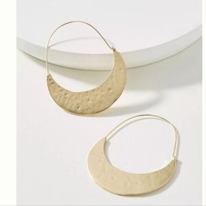 Anthropologie Crescent Hoop Earrings
